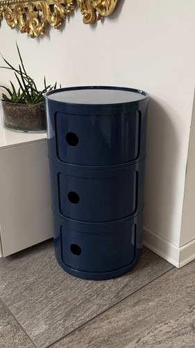 Comodino tre elementi blu - tre,